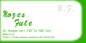 mozes fule business card